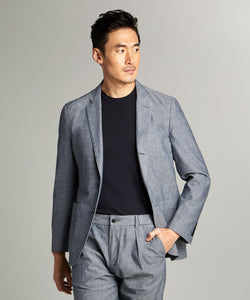Chambray Traveler Suit in Indigo