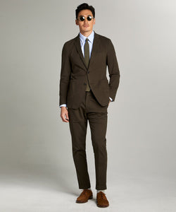 Garment Dyed Traveler Suit in Olive